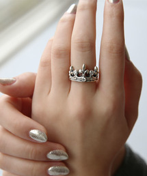 TIARA RING w/ 3 CZS