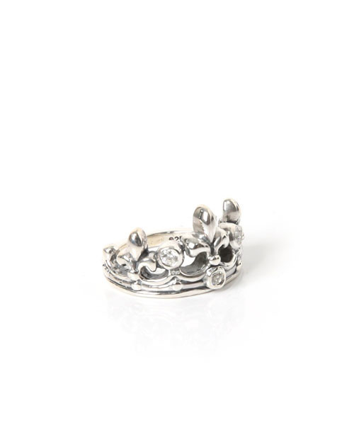 ROYAL ORDER（ロイヤルオーダー）の「TIARA RING w/ 3 CZS（リング・メンズ・シルバー・16号 US-8/18号 US-9/13号 US-6h/15号 US-7h/9号 US-4h/12号 US-6/10号 US-5）」の5枚目の写真