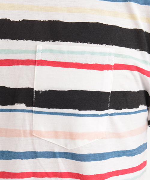 CIAOPANIC TYPY（チャオパニックティピー）の「ハンドマルチボーダーTee（Tシャツ/カットソー・メンズ・ホワイト・SMALL/LARGE/MEDIUM）」の6枚目の写真