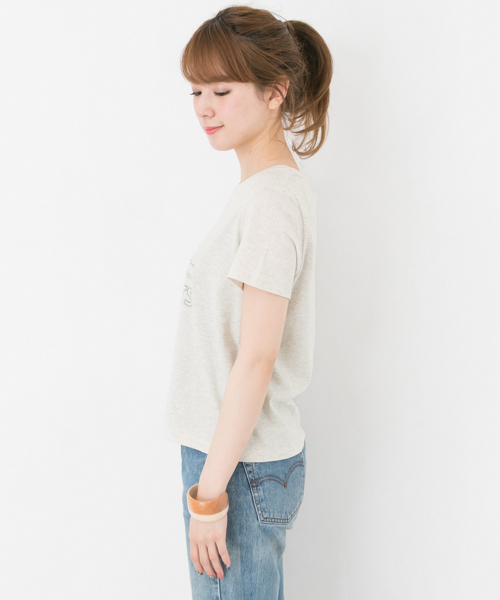 URBAN RESEARCH（アーバンリサーチ）の「SNOOPY SURF T-SHIRTS（Tシャツ/カットソー・レディース・チャコールグレー/オフホワイト・FREE）」の5枚目の写真