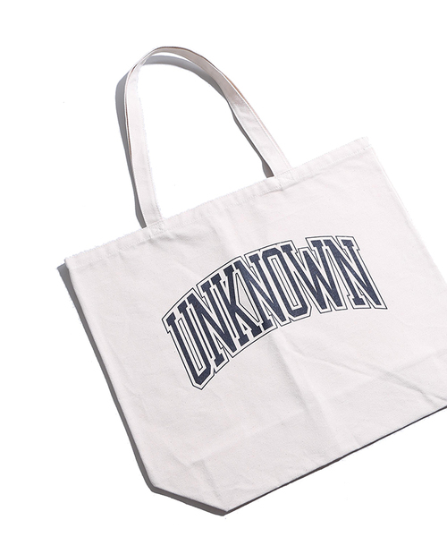 WEGO（ウィゴー）の「WEGO/アーチロゴトートバッグ（トートバッグ・メンズ・ホワイト/ブラック・FREE）」の10枚目の写真