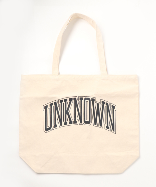 WEGO（ウィゴー）の「WEGO/アーチロゴトートバッグ（トートバッグ・メンズ・ホワイト/ブラック・FREE）」の8枚目の写真