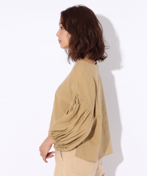 niko and...（ニコアンド）の「袖リボンブラウス（シャツ/ブラウス・レディース・ベージュ/オレンジ/チャコール・LARGE/MEDIUM）」の14枚目の写真