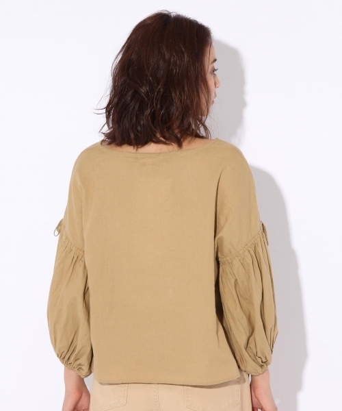 niko and...（ニコアンド）の「袖リボンブラウス（シャツ/ブラウス・レディース・ベージュ/オレンジ/チャコール・LARGE/MEDIUM）」の15枚目の写真