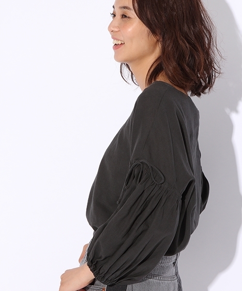 niko and...（ニコアンド）の「袖リボンブラウス（シャツ/ブラウス・レディース・ベージュ/オレンジ/チャコール・LARGE/MEDIUM）」の20枚目の写真