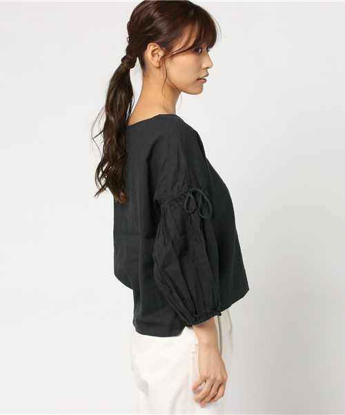 niko and...（ニコアンド）の「袖リボンブラウス（シャツ/ブラウス・レディース・ベージュ/オレンジ/チャコール・LARGE/MEDIUM）」の5枚目の写真