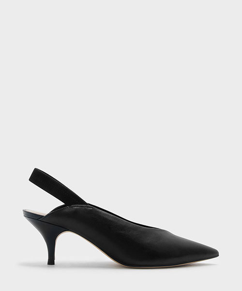 CHARLES & KEITH(チャールズ & キース)の「スリングバックブイパンプス / SLING BACK V PUMPS(パンプス・レディース・オフホワイト/レンガ/ブラック/バーガンディー・22.5cm/23.5cm/25cm/23cm/24.5cm/25.5cm)」の2枚目の写真