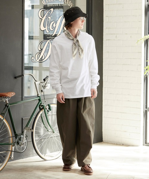 Champion（チャンピオン）の「Champion Authentic ビッグシルエットロングスリーブカットソー/チャンピオン（Tシャツ/カットソー・メンズ・ブラック/グレー/ホワイト/ネイビー/レッド/ロイヤルブルー・L/XL/XXL/M/S）」の10枚目の写真