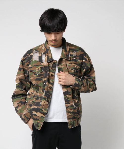 WEGO ミリタリージャケット 迷彩 シャツ（ワイドミリタリー