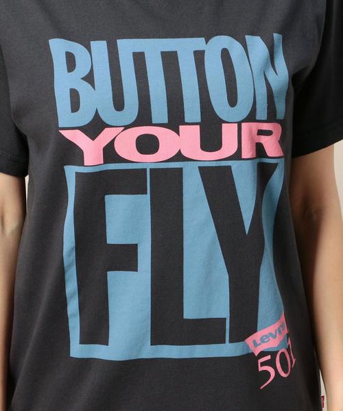 Levi's（リーバイス）の「＜LEVI’S＞BUTTON YOUR FLY グラフィックTシャツ（Tシャツ/カットソー・レディース・ダークグレー/ホワイト・SMALL）」の13枚目の写真