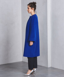 定価53900円 ユナイテッドアローズ ノーカラー ベルスリーブ コート 34 UNITED ARROWS UBCB ノーカラー ベルスリーブ コート カシミヤ