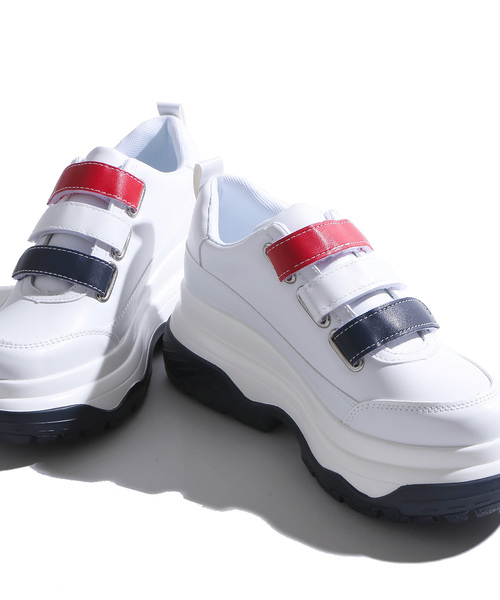 WEGO(ウィゴー)の「WEGO/厚底ベルクロスニーカー(スニーカー・レディース・ブラック/その他1/その他2/ホワイト・LARGE/MEDIUM)」の8枚目の写真