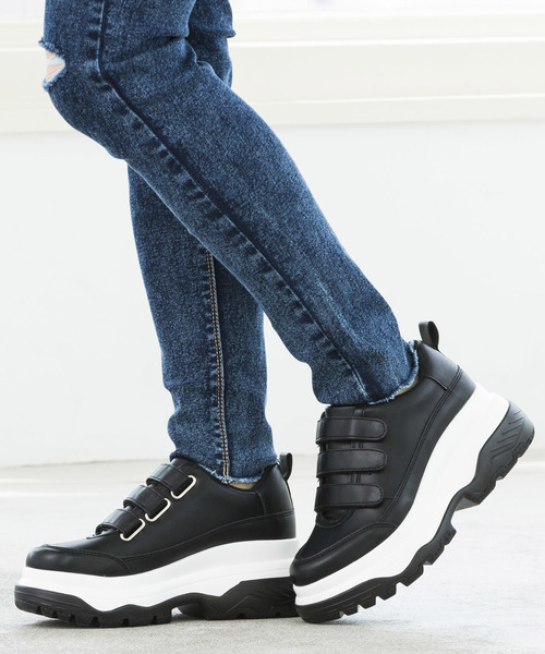WEGO(ウィゴー)の「WEGO/厚底ベルクロスニーカー(スニーカー・レディース・ブラック/その他1/その他2/ホワイト・LARGE/MEDIUM)」の18枚目の写真