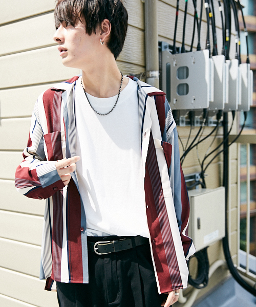 kutir（クティール）の「open collor shirt  / オープンカラーシャツ ビッグシルエット（シャツ/ブラウス・メンズ・レッド系その他/ベージュ/ブラウン/ベージュ系その他/ブラック/ブラウン系その他・MEDIUM/LARGE）」の16枚目の写真