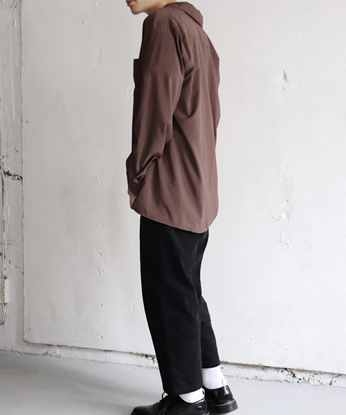 kutir（クティール）の「open collor shirt  / オープンカラーシャツ ビッグシルエット（シャツ/ブラウス・メンズ・レッド系その他/ベージュ/ブラウン/ベージュ系その他/ブラック/ブラウン系その他・MEDIUM/LARGE）」の21枚目の写真