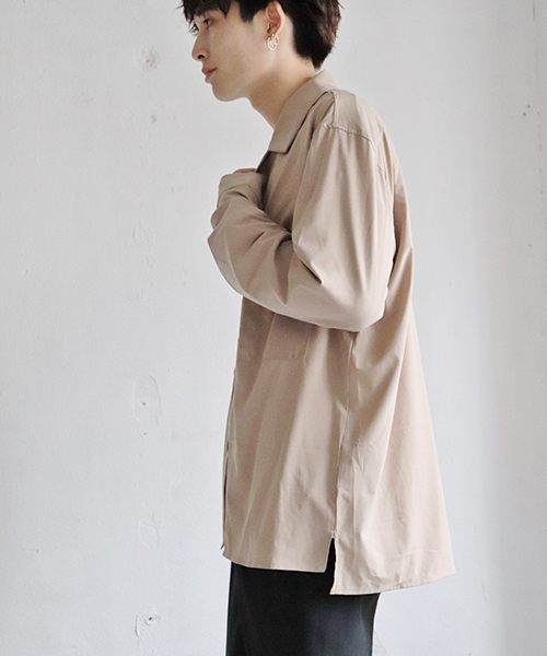kutir（クティール）の「open collor shirt  / オープンカラーシャツ ビッグシルエット（シャツ/ブラウス・メンズ・レッド系その他/ベージュ/ブラウン/ベージュ系その他/ブラック/ブラウン系その他・MEDIUM/LARGE）」の18枚目の写真