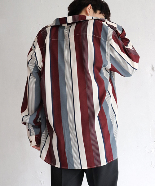 kutir（クティール）の「open collor shirt  / オープンカラーシャツ ビッグシルエット（シャツ/ブラウス・メンズ・レッド系その他/ベージュ/ブラウン/ベージュ系その他/ブラック/ブラウン系その他・MEDIUM/LARGE）」の14枚目の写真