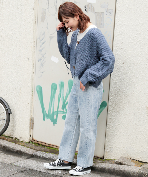 apres jour(アプレジュール)の「ケミカルハイウエストデニム【ZOZOTOWN限定アイテム】(デニムパンツ・レディース・ケミカルウォッシュ・SMALL/MEDIUM/LARGE)」の4枚目の写真