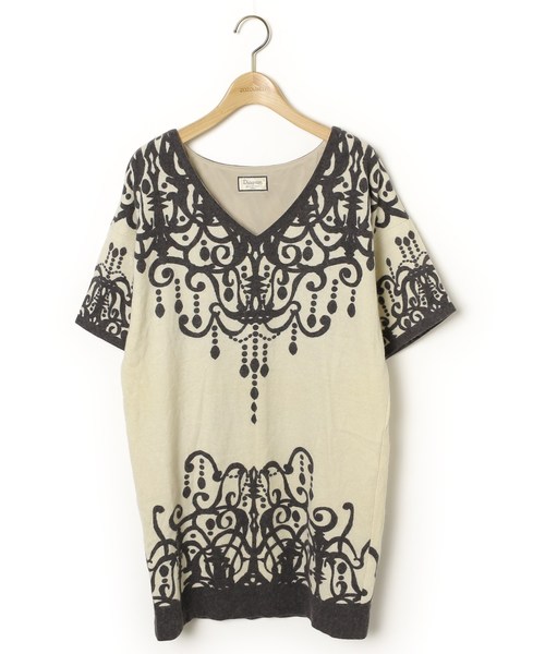 セール ブランド古着 総柄ニットワンピース ワンピース Grace Continental グレースコンチネンタル のファッション通販 Zozoused