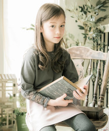 ポイントレースカットソー