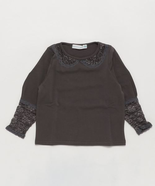 Catherine Cottage（キャサリンコテージ）の「ポイントレースカットソー（Tシャツ/カットソー・キッズ・ネイビー/グレー/ピンク/ライラック/ホワイト/ブラック・110/120/130/140）」の10枚目の写真