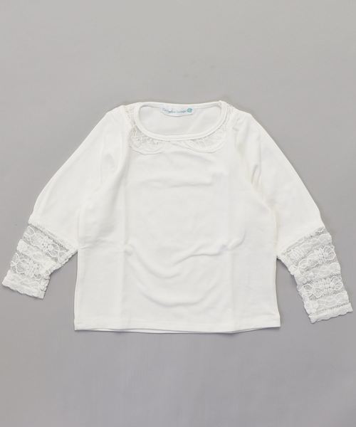 Catherine Cottage（キャサリンコテージ）の「ポイントレースカットソー（Tシャツ/カットソー・キッズ・ネイビー/グレー/ピンク/ライラック/ホワイト/ブラック・110/120/130/140）」の14枚目の写真