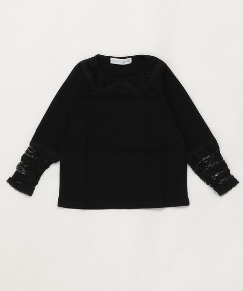 Catherine Cottage（キャサリンコテージ）の「ポイントレースカットソー（Tシャツ/カットソー・キッズ・ネイビー/グレー/ピンク/ライラック/ホワイト/ブラック・110/120/130/140）」の13枚目の写真