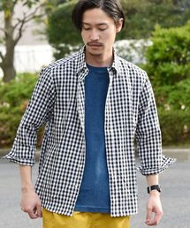 SHIPS | SC:【WEB限定】コットン/リネン レギュラーカラー 7スリーブシャツ(シャツ/ブラウス)