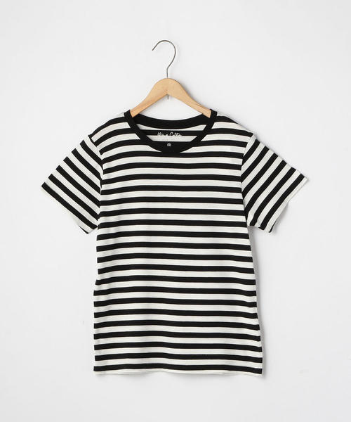 coen(コーエン)の「ピマコットンTシャツ(Tシャツ/カットソー・レディース・ホワイト/その他1/コバルトブルー/ブラック・MEDIUM/LARGE)」の4枚目の写真