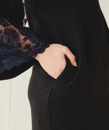 極美品✨【LOKITHO】スカラップエンブロイダリーコンビドレス ブラック 極美品✨【LOKITHO】スカラップエンブロイダリーコンビドレス ブラック