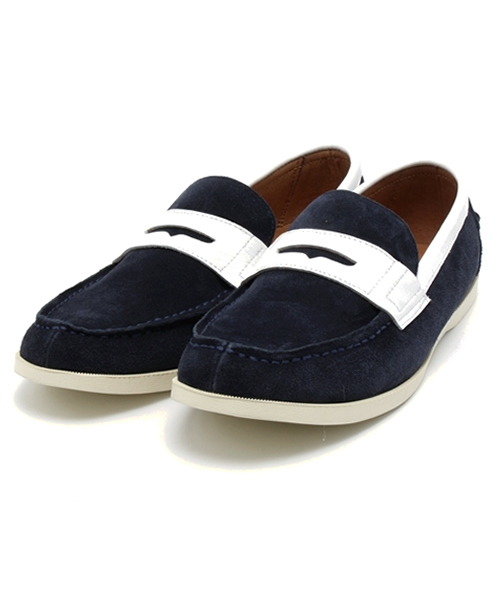 BEAMS LIGHTS Men's(ビームスライツ メンズ)の「○BEAMS LIGHTS / バイカラースエードローファー(ドレスシューズ・メンズ・ブラウン/ネイビー・MEDIUM/LARGE/SMALL)」の2枚目の写真