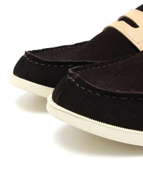 BEAMS LIGHTS Men's(ビームスライツ メンズ)の「○BEAMS LIGHTS / バイカラースエードローファー(ドレスシューズ・メンズ・ブラウン/ネイビー・MEDIUM/LARGE/SMALL)」の4枚目の写真