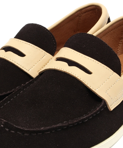BEAMS LIGHTS Men's(ビームスライツ メンズ)の「○BEAMS LIGHTS / バイカラースエードローファー(ドレスシューズ・メンズ・ブラウン/ネイビー・MEDIUM/LARGE/SMALL)」の3枚目の写真