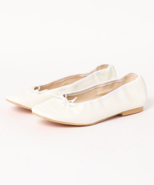 DouDou（ドゥドゥ）の「フラットシューズ（バレエシューズ・レディース・ベージュ/オフホワイト/シルバー/ゴールド・22.5cm/23.5cm/25cm/23cm/24.5cm）」の2枚目の写真