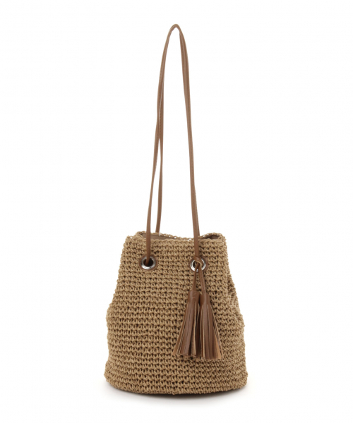 GLOBAL WORK（グローバルワーク）の「ペーパーキンチャクBAG/834669（ショルダーバッグ・レディース・ホワイト/チャコールグレー/ベージュ・FREE）」の17枚目の写真