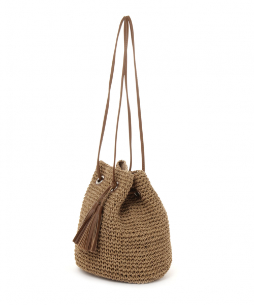 GLOBAL WORK（グローバルワーク）の「ペーパーキンチャクBAG/834669（ショルダーバッグ・レディース・ホワイト/チャコールグレー/ベージュ・FREE）」の15枚目の写真