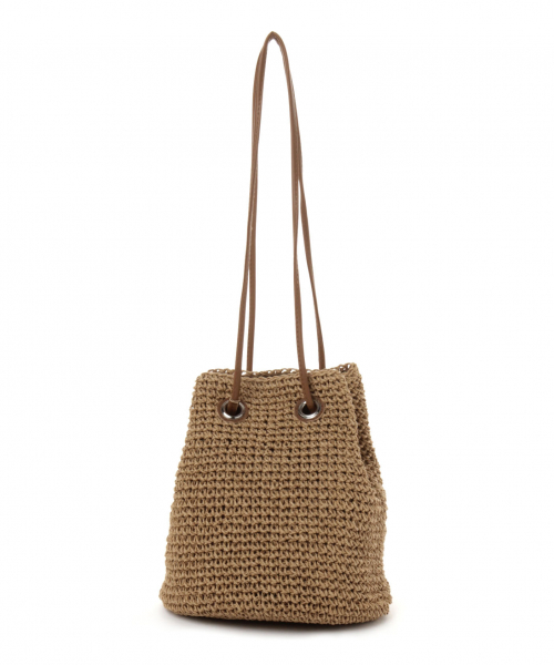 GLOBAL WORK（グローバルワーク）の「ペーパーキンチャクBAG/834669（ショルダーバッグ・レディース・ホワイト/チャコールグレー/ベージュ・FREE）」の14枚目の写真