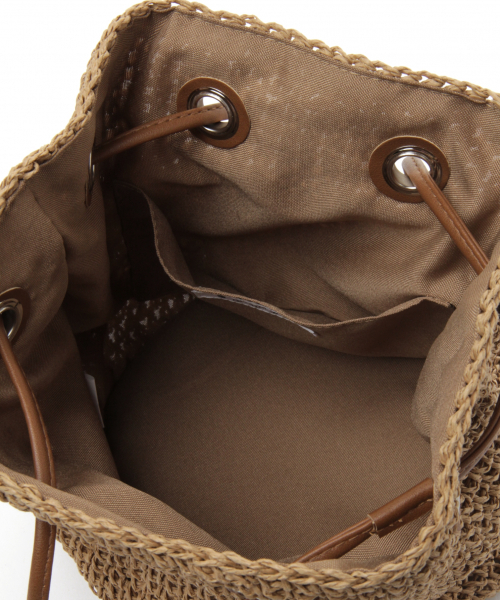 GLOBAL WORK（グローバルワーク）の「ペーパーキンチャクBAG/834669（ショルダーバッグ・レディース・ホワイト/チャコールグレー/ベージュ・FREE）」の10枚目の写真