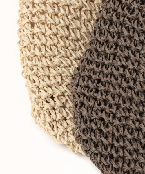 GLOBAL WORK（グローバルワーク）の「ペーパーキンチャクBAG/834669（ショルダーバッグ・レディース・ホワイト/チャコールグレー/ベージュ・FREE）」の6枚目の写真