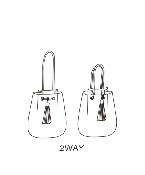 GLOBAL WORK（グローバルワーク）の「ペーパーキンチャクBAG/834669（ショルダーバッグ・レディース・ホワイト/チャコールグレー/ベージュ・FREE）」の5枚目の写真