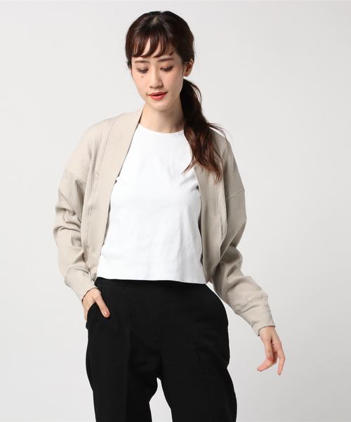 COLONY 2139（コロニートゥーワンスリーナイン）の「ランダムテレコボレロ（カーディガン/ボレロ・レディース・オフホワイト/グレイッシュベージュ/ブラック・FREE）」の3枚目の写真
