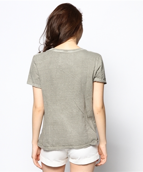 goa（ゴア）の「ピグメントコットンボーイズＴシャツ（Tシャツ/カットソー・レディース・アイボリー/ブラック/ベージュ/カーキ/イエロー・FREE）」の10枚目の写真