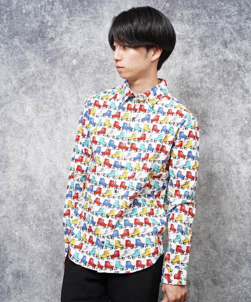 garsonwave（ギャルソンウェーブ）の「日本製プリントレギュラーカラーシャツ コレクション (GW)（シャツ/ブラウス・メンズ・ホワイト/ネイビー/ブラック/B/C/A/D/N/M/L/K/J/I/H/G/F/E/その他1/その他2/その他3/その他4/Z/S/U/T/V/W/X/Y/O/P/Q/R・M/L）」の16枚目の写真