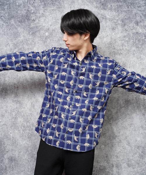 garsonwave（ギャルソンウェーブ）の「日本製プリントレギュラーカラーシャツ コレクション (GW)（シャツ/ブラウス・メンズ・ホワイト/ネイビー/ブラック/B/C/A/D/N/M/L/K/J/I/H/G/F/E/その他1/その他2/その他3/その他4/Z/S/U/T/V/W/X/Y/O/P/Q/R・M/L）」の19枚目の写真