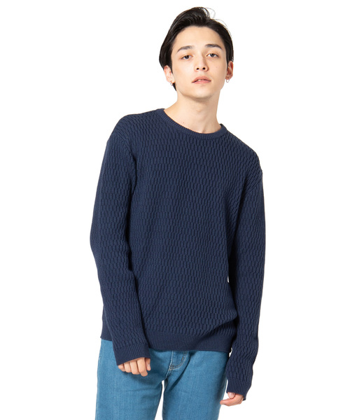 glamb(グラム)の「Halley knit / ハリーニット(ニット/セーター・メンズ・ブラック/カーキ/ネイビー/ピンク・0/1/2/3/4)」の1枚目の写真