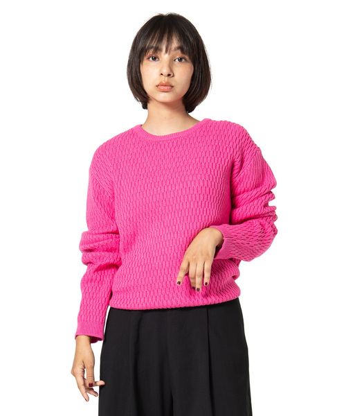 glamb(グラム)の「Halley knit / ハリーニット(ニット/セーター・メンズ・ブラック/カーキ/ネイビー/ピンク・0/1/2/3/4)」の2枚目の写真