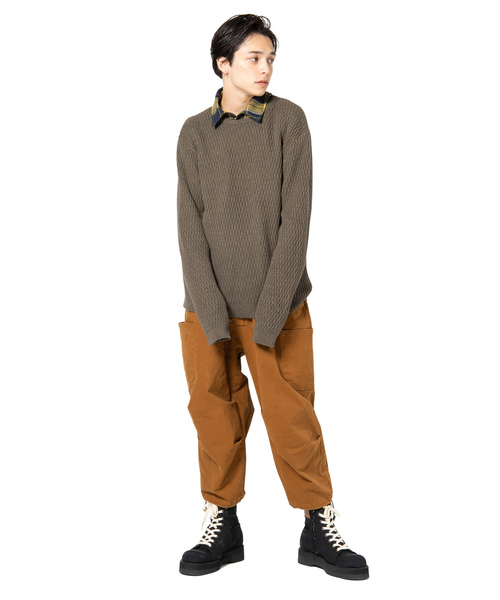 glamb(グラム)の「Halley knit / ハリーニット(ニット/セーター・メンズ・ブラック/カーキ/ネイビー/ピンク・0/1/2/3/4)」の9枚目の写真