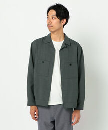 GLOSTER | ZIPアップ オープンカラーシャツ(ブルゾン)