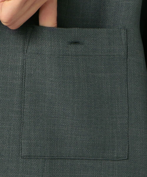 GLOSTER（グロスター）の「ZIPアップ オープンカラーシャツ（ブルゾン・メンズ・ネイビー/ブラウン/グレー・S/M/L/XL）」の9枚目の写真