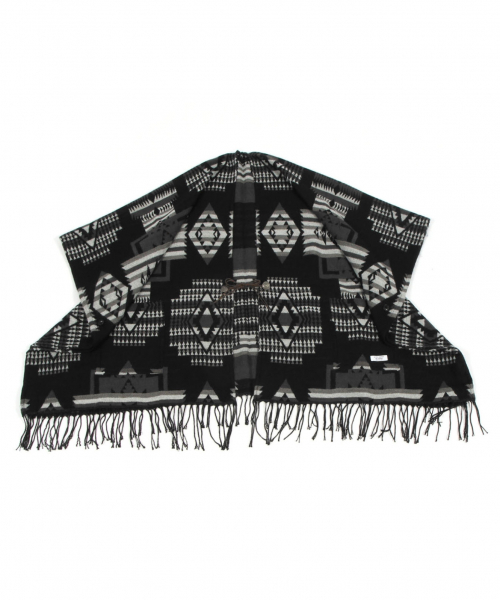 BAYFLOW（ベイフロー）の「ネイティブポンチョショール（ストール/ショール・メンズ・ブラック/ベージュ・FREE）」の7枚目の写真